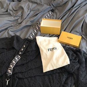 Fendi strap you black and white
